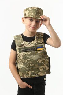 Дитячий ігровий костюм бронежилет унісекс 5-7 років з кепкою-мазепинкою 58057 фото